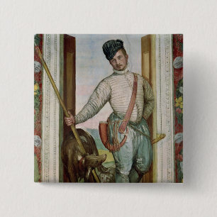 Badge Carré 5 Cm Autoportrait dans le costume de chasse, 1562