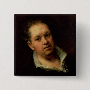 Badge Carré 5 Cm Autoportrait de Francisco Jose de Goya y Lucientes
