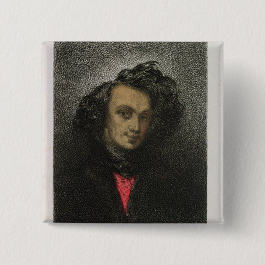 Badge Carré 5 Cm Autoportrait, habillé pour 'Hernani (Devant)