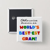 Badge Carré 5 Cm Autrement connu en tant que cadeaux de gramme du (Devant & derrière)