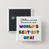 Badge Carré 5 Cm Autres T-shirts et cadeaux Opa (Devant & derrière)