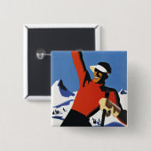 Badge Carré 5 Cm Autriche (Devant & derrière)