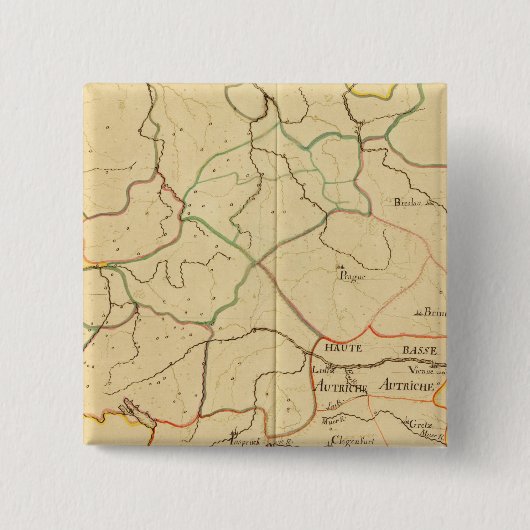 Badge Carré 5 Cm Autriche et République tchèque 3 (Devant)