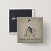 Badge Carré 5 Cm Avancer avec confiance (Devant & derrière)