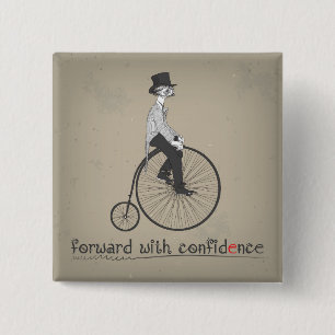 Badge Carré 5 Cm Avancer avec confiance