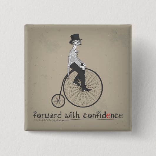 Badge Carré 5 Cm Avancer avec confiance (Devant)