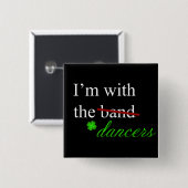 Badge Carré 5 Cm Avec le bouton 1 de danseurs (Devant & derrière)