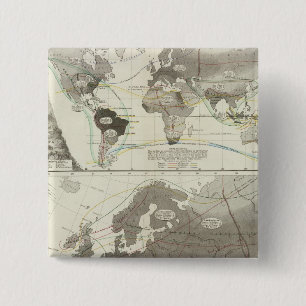 Badge Carré 5 Cm Aves, Oiseaux