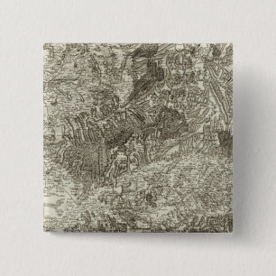 Badge Carré 5 Cm Avignon, Orange