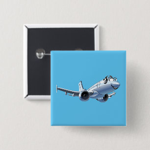 Badge Carré 5 Cm Avion de dessin