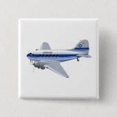 Badge Carré 5 Cm Avion de dessin (Devant)