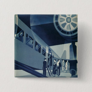 Badge Carré 5 Cm Avion Med A-B Aérotransport