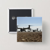 Badge Carré 5 Cm Avion tiltrotor V-22 Osprey (Devant & derrière)