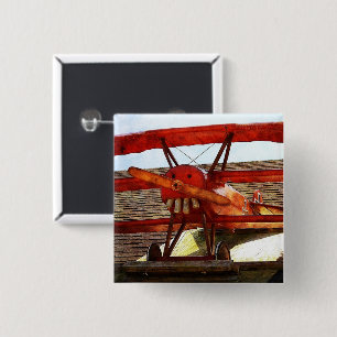 Badge Carré 5 Cm Avion vintage par Shirley Taylor