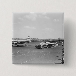 Badge Carré 5 Cm Avions