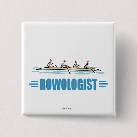 Badge Carré 5 Cm Aviron humoristique (Devant)