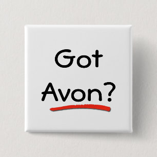 Badge Carré 5 Cm Avon passé ? Bouton