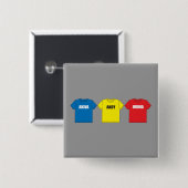 Badge Carré 5 Cm Awesometown (Devant & derrière)