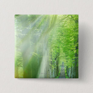 Badge Carré 5 Cm Axes de lumière du soleil