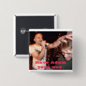 Badge Carré 5 Cm Ayez Adam (Devant & derrière)