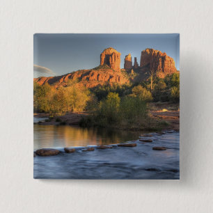 Badge Carré 5 Cm AZ, Arizona, Sedona, Zone de loisirs Crescent Moon