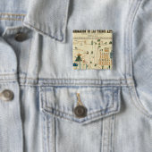Badge Carré 5 Cm Aztec Mexico Valley 2 (En situation)