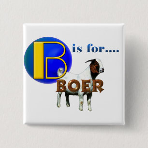 Badge Carré 5 Cm B est FoBOER - CADEAUX DE CHÈVRE