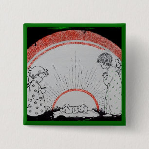 Badge Carré 5 Cm B si pour Baby Jesus