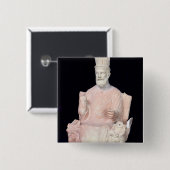 Badge Carré 5 Cm Baal Hammon posé sur son trône (Devant & derrière)