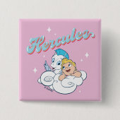 Badge Carré 5 Cm Baby Hercules and Pegasus on a Cloud Button (Devant)