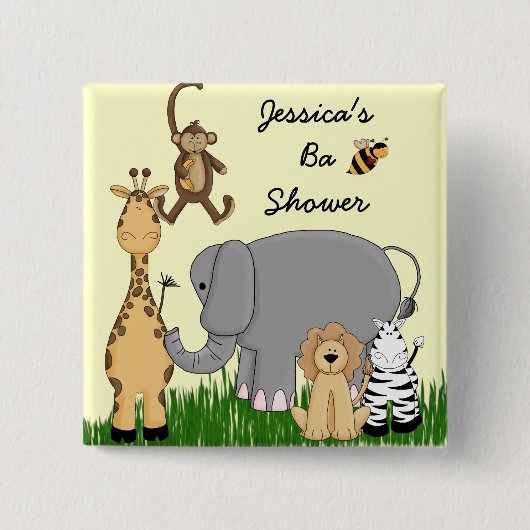 Badge Carré 5 Cm Baby shower (Devant)