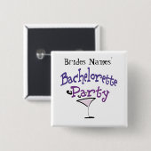 Badge Carré 5 Cm Bachelorette (Devant & derrière)
