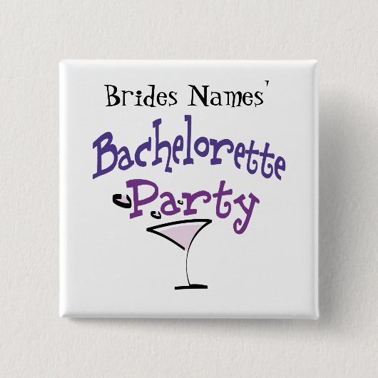 Badge Carré 5 Cm Bachelorette (Devant)