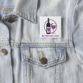 Badge Carré 5 Cm Bachelorette Parti vin rouge (En situation)