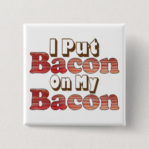 Badge Carré 5 Cm Bacon sur Bacon