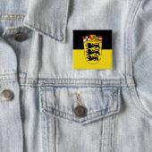 Badge Carré 5 Cm Bade-Wurtemberg (état, plus grands bras), (En situation)