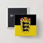 Badge Carré 5 Cm Bade-Wurtemberg (état, plus grands bras), (Devant & derrière)