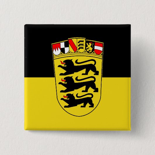 Badge Carré 5 Cm Bade-Wurtemberg (état, plus grands bras), (Devant)