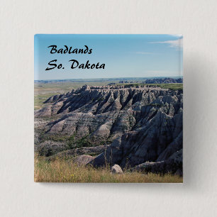 Badge Carré 5 Cm Badlands, Dakota du Sud