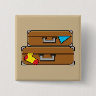 Badge Carré 5 Cm Bagages de dessin