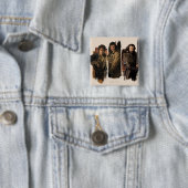 BADGE CARRÉ 5 CM BAGGINS™, BARD THE BOWMAN™ & THORIN OAKENSHIELD™ (En situation)