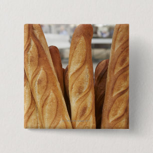 Badge Carré 5 Cm Baguettes fraîches et chaudes