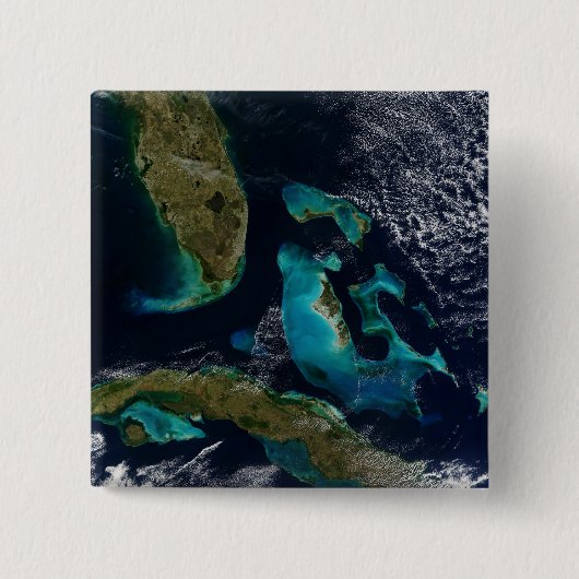 Badge Carré 5 Cm Bahamas, Floride et Cuba (Devant)