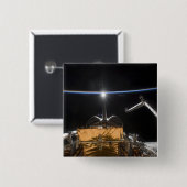 Badge Carré 5 Cm Baie de charge utile de Space Shuttle Atlantis (Devant & derrière)