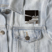 Badge Carré 5 Cm Baie de chargement de Space Shuttle Discovery (En situation)