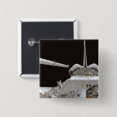 Badge Carré 5 Cm Baie de chargement de Space Shuttle Discovery (Devant & derrière)