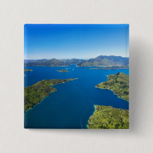 Badge Carré 5 Cm Baie de Torea, détroit de Queen Charlotte, Marlbo