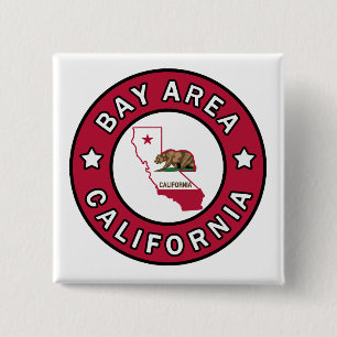 Badge Carré 5 Cm Baie en Californie