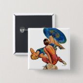 Badge Carré 5 Cm Baigneurs (Devant & derrière)