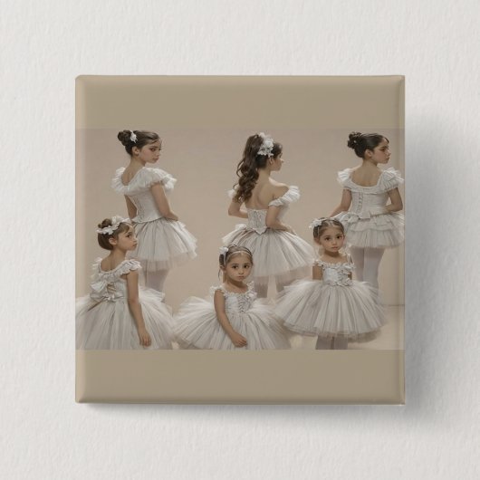 Badge Carré 5 Cm Bailarinas románticas (Devant)